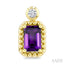 Bead Bijoux Emerald Shape Gemstone & Diamond Earrings