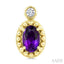 Bead Bijoux Oval Shape Gemstone & Diamond Earrings