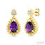 Bead Bijoux Pear Shape Gemstone & Diamond Earrings