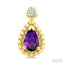 Bead Bijoux Pear Shape Gemstone & Diamond Earrings