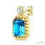 Emerald Shape Gemstone & Diamond Earrings