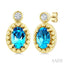 Bead Bijoux Oval Shape Gemstone & Diamond Earrings