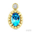 Bead Bijoux Oval Shape Gemstone & Diamond Earrings