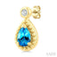 Bead Bijoux Pear Shape Gemstone & Diamond Earrings