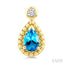Bead Bijoux Pear Shape Gemstone & Diamond Earrings