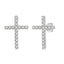 Petite Diamond Cross Stud Earrings