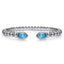 Bujukan Sterling Silver Blue Topaz Bangle Bracelet