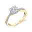 Round Diamond Hidden Halo Engagement Ring