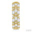 Three Row Baguette Diamond Huggie Earrings