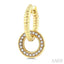 Circle Interlock Rope Diamond Fashion Hoop Earrings