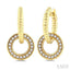 Circle Interlock Rope Diamond Fashion Hoop Earrings