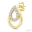 Golden Glow Pear Shape Petite Diamond Fashion Earrings