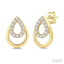 Golden Glow Pear Shape Petite Diamond Fashion Earrings