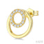 Round Shape Petite Diamond Fashion Earrings
