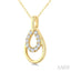 Golden Glow Pear Shape Petite Diamond Fashion Pendant