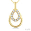 Golden Glow Pear Shape Petite Diamond Fashion Pendant