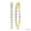 Inside-Out Graduated Diamond  Fashion Hoop Earrings