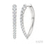 Chevron Diamond Fashion Hoop Earrings