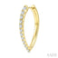 Chevron Diamond Fashion Hoop Earrings