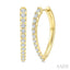 Chevron Diamond Fashion Hoop Earrings