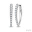 Chevron Diamond Fashion Hoop Earrings