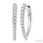 Chevron Diamond Fashion Hoop Earrings