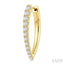 Chevron Diamond Fashion Hoop Earrings