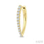 Chevron Diamond Fashion Hoop Earrings