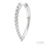 Chevron Diamond Fashion Hoop Earrings