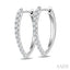 Chevron Diamond Fashion Hoop Earrings