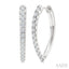 Chevron Diamond Fashion Hoop Earrings