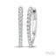 Chevron Diamond Fashion Hoop Earrings