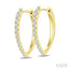 Chevron Diamond Fashion Hoop Earrings
