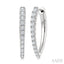 Chevron Diamond Fashion Hoop Earrings