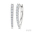 Chevron Diamond Fashion Hoop Earrings