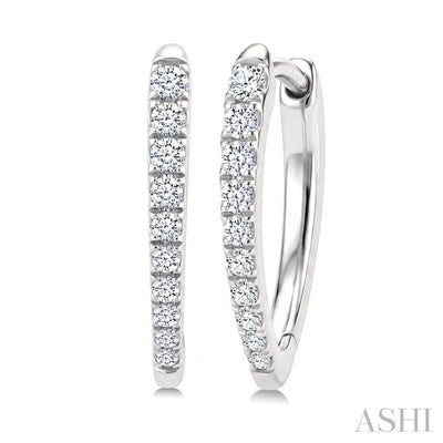 Chevron Diamond Fashion Hoop Earrings