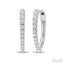 Chevron Diamond Fashion Hoop Earrings