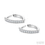 Chevron Diamond Fashion Hoop Earrings