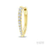 Chevron Diamond Fashion Hoop Earrings