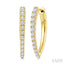 Chevron Diamond Fashion Hoop Earrings