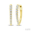 Chevron Diamond Fashion Hoop Earrings