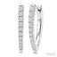 Chevron Diamond Fashion Hoop Earrings