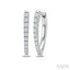 Chevron Diamond Fashion Hoop Earrings