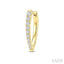 Chevron Diamond Fashion Hoop Earrings
