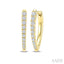Chevron Diamond Fashion Hoop Earrings