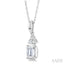 Emerald Shape Diamond Fashion Pendant