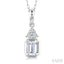 Emerald Shape Diamond Fashion Pendant