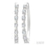 Floating Diamond Fashion Hoop Earrings