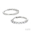 Floating Diamond Fashion Hoop Earrings