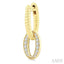 Oval Interlock Rope Diamond Fashion Hoop Earrings